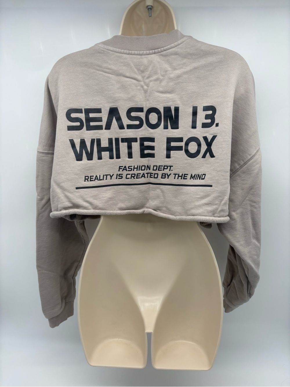 White Fox Cropped Sweatshirt - Picture 2 of 8
